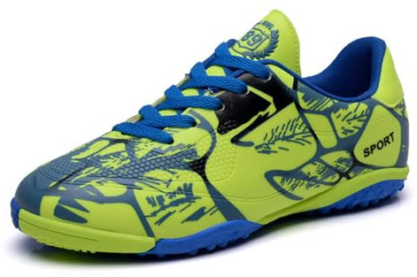 OLYSPM Chaussure de Foot Chaussures de Football Crampons Foot à Crampons en Caoutchouc avec Respirant,Antidérapant,Crampon Foot de Compétition Professionnelles