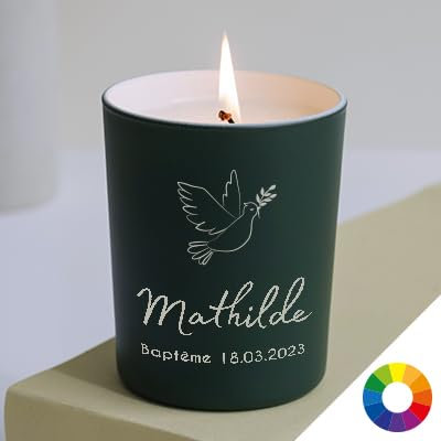 Bougie personnalisée parfumée - Baptême