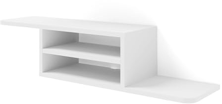 Homlando DEDAL Meuble TV mural, 90 cm, meuble TV, meuble de salon, étagère suspendue, blanc