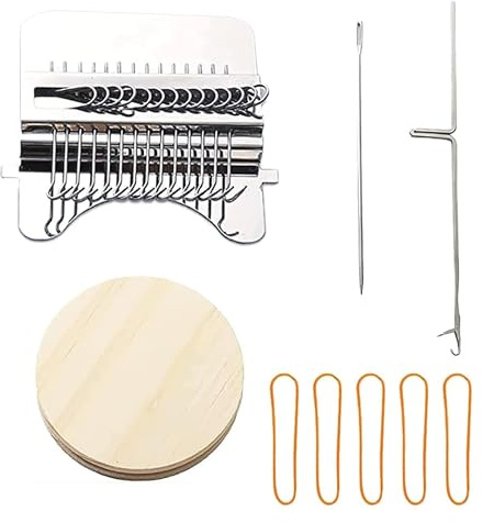 Allazone Speedweve-Piccolo Telaio per Tessitura, 12 Ganci Piccolo Telaio per Tessitura, Mini Attrezzo Tessere Tipo Loom per Principianti per Maglieria, per Maglieria Piccolo Telaio