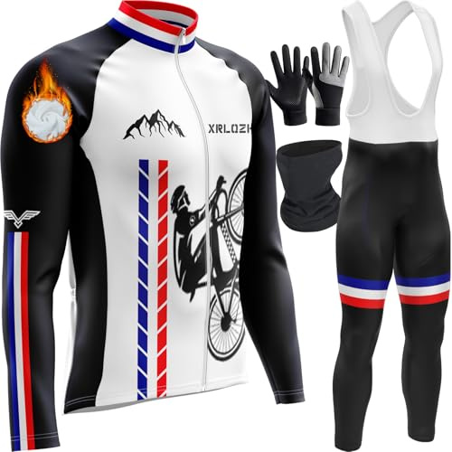Vêtements Cyclisme Homme Hiver Tenue Cycliste en Polaire Thermique- 9D Gel