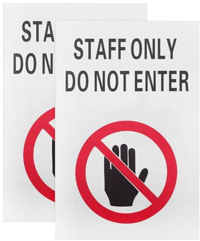 Ciieeo 2 adesivi con cartello di avvertimento Non entrare - Etichetta di sicurezza per area vietata per il controllo degli accessi Adesivo di divieto di accesso non autorizzato per i