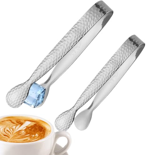 Tenazas Para Azúcar,2 Piezas Utensilio De Acero Inoxidable Para Agarrar Azúcar - Tenazas De Servir Para Hogar,Para Rodajas De Limón, De Té, Amante Del Café, Panadero, Restaurante,