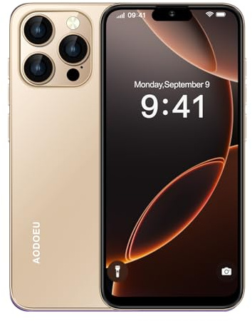 AODOEU Téléphone Portable Débloqué 4G, 8Go+64Go Android 14 Waterdrop 6,56, 8MP+21MP, Chargement Rapide Smartphone Pas Cher, 3 Slot-Dual SIM Telephone Portable Pas Cher WiFi/GPS/OTG/Type C-Or