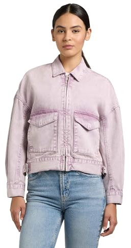 khujo Dam kort oversize jeansjacka lätt övergångsjacka Nelina XS-XXL, violett, M