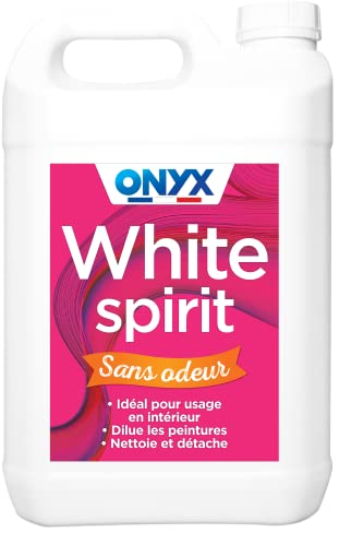 Onyx - White Spirit Sans Odeur - Solvant Diluant Peintures et Vernis - Produit Nettoyant Décapant Peinture - Fabrication Française - 5L