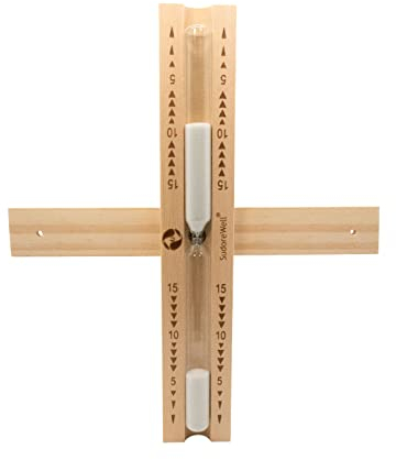 SudoreWell® Sauna Sanduhr Exklusiv 15 Minuten mit weißem Sand