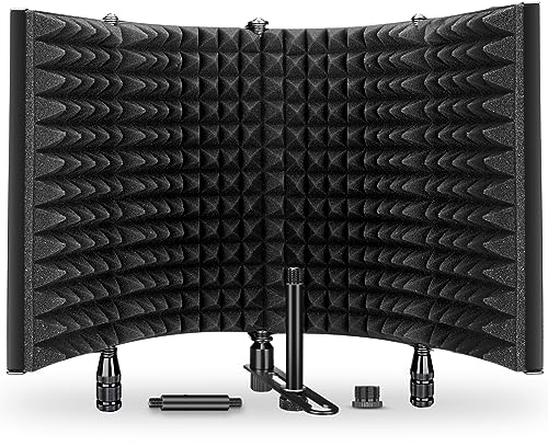 Aokeo Cubierta de Aislamiento de micrófono de grabación de Estudio Profesional, Filtro Pop. Adecuado para Cualquier Dispositivo de grabación de micrófono Capacitivo (AO-504)