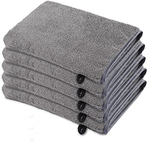 5 x Mikrofaser-Waschlappen, 15 x 21 cm, Flanell-Waschhandschuh, Make-up-Entferner, Handschuh.