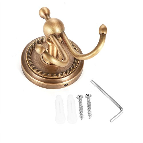 HERCHR Patère Porte Manteau Murale Vintage, Patères Doubles Antiques Crochet de Porte Métal Crochets à Serviettes pour Salle de Bain Cuisine Chambre Entrée