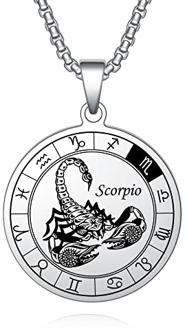YOTHIWAD Sternzeichen kette Edelstahl Hochwertig Wasserdicht Sternzeichen Anhänger Halskette Astrologie Horoskop Schmuck Geburtstag Geschenk