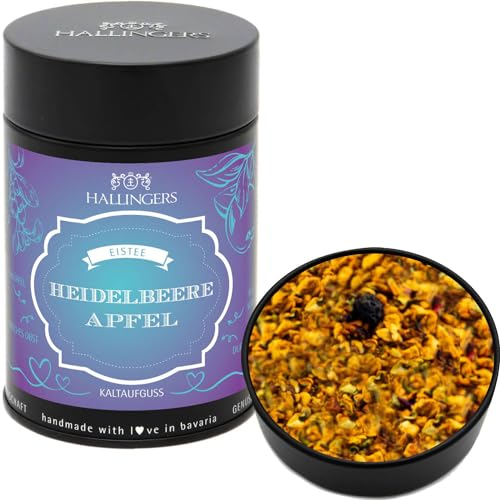 Hallingers Heidelbeere-Apfel - Loser Cold Brew Früchtetee Eistee, kalt oder warm aufgießbar (Dose) - Geschenkideen Weihnachten & Geschenke Adventskalender | Geburtstag Glückwunsch Genesung Neues Zuhau
