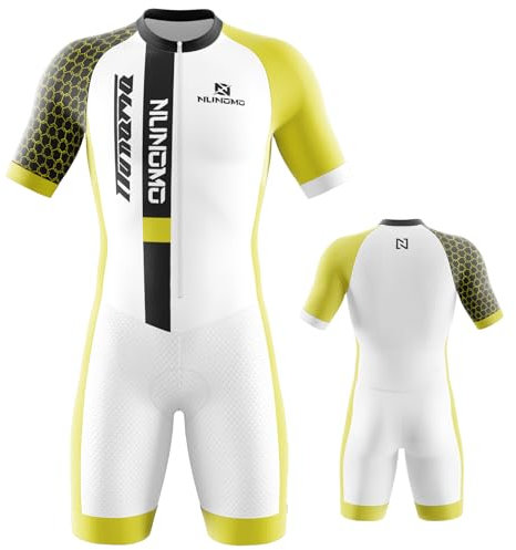 Triathlon Anzug Herren Herren Radsportanzug gepolstert einteilig Trisuit Bike Top Short Trisuit Einteiler für Schnell trocknend Wettkampf Geeignet zum Laufen,Radfahren, Schwimmen. (Type-6,5XL)