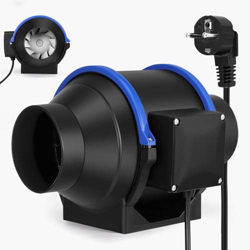 Trsaow 100MM Lüfter für ruhige Fume Kanallüfter verstellbarer Inline -Kanal -Lüfter für Badezimmer Bürofabrik und Lasergravurmaschinen