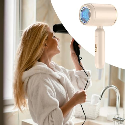 Asciugacapelli | Fon Potente con Doppio Motore - Accessorio Styling Portatile Senza Fili Silenzioso Piegehevole Per Casa Viaggio Donne E Vacanze