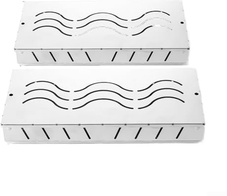 HpLive Lot de 2 boîtes de fumage en acier inoxydable pour barbecue 24,5 x 11,7 et 23 x 10 cm