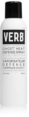 VERB Ghost Heat Defense Spray, 5.5 oz – Weightless Heat Protection + Shine – for Fine to Medium Hair – Vegan, Free of Harmful Sulfates