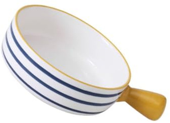 BESPORTBLE Ciotola Ceramica Versatile per Casa e Forno Scodella per Zuppa Insalata e Pasta con Manico Ergonomico Resistente e Facile da Pulire