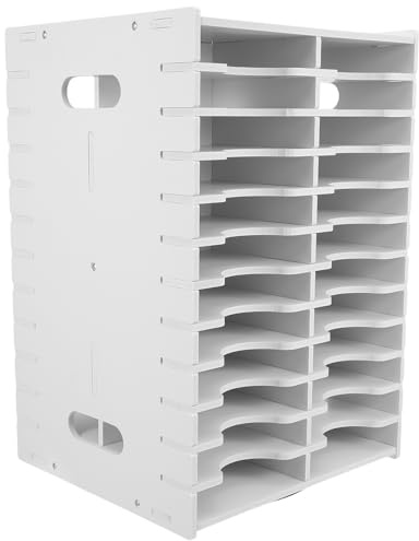 PRETYZOOM Organisateur Rotatif à 48 Compartiments pour Mini Tampons Encreurs, Support de Rangement Bureau Compact 33 X 22,3 X 20,5 Cm, Porte-tampons Encreurs pour Loisirs Créatifs