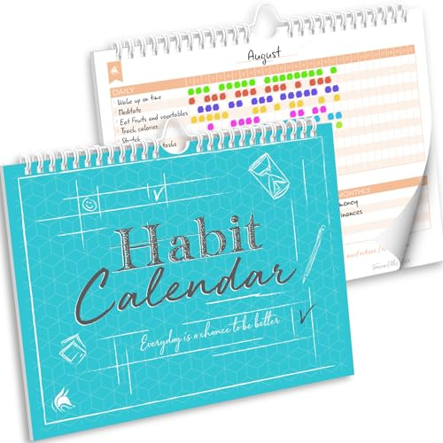 Clever Fox Calendario de hábitos – Rastreador de hábitos inspiradores para hábitos atómicos – Colorido diario planificador de hábitos y objetivos para aumentar la productividad y convertirse en tu