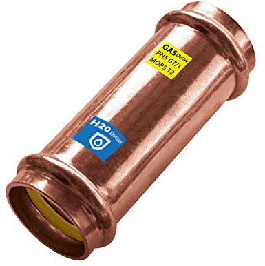 Frabo Gas - Wasser Kombifitting Pressfitting V Kontur Schiebemuffe 15 mm