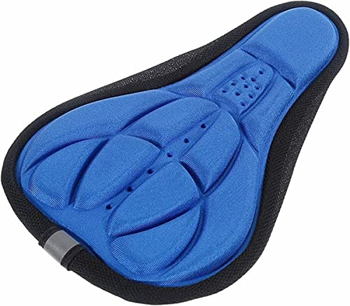 MGIA Tech Bike Saddle cover, 3D Silicone Gel Bicycle Seat Cover with Anti-slip & Dust Resistant Cover, BLUE