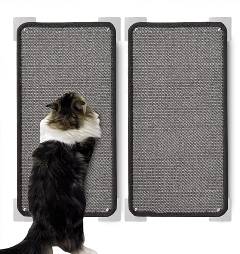 MIAOGE® Pack of 2 Cat Wall Scratching Mats, Sisal Cat Scratching Boards, Modern Style, Indoor Use