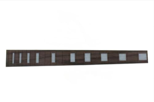 YoungMonic Touche en palissandre brut pour manche de guitare électrique 22 frettes de 62,9 cm avec incrustation de bloc (22 frettes 62,9 cm)