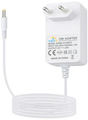 12V1.25A Netzteil für Echo Dot und Echo Show 5, Echo Dot (3./4. Gen.), Echo Show 5, Echo Spot und Fire TV Cube | 12V15W Ladegerät weiß