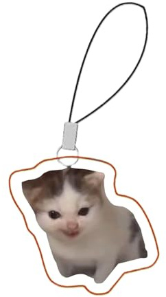 Generiskt roligt mobilhänge berlock – mobiltelefon snodd band – bärbar katt hund smiley-charm för handväska och ryggsäck dekoration, se beskrivning, Akryl, Se beskrivning