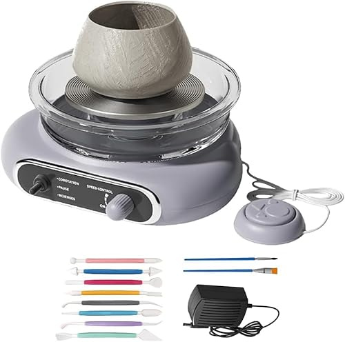 Mini Elektrisk Keramikratt Med Pedal, Keramisk Maskin Och Keramiksats, Avtagbart Handfat, Gör-det-själv-studio, Keramikhjul För Vuxna Och Barn, Grey