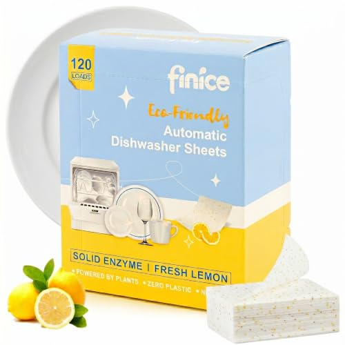 Jabón Lavavajillas Sin Disruptores Endocrinos Ecologico en Tiras | 120 Lavados | Derivado de Plantas | Limpieza Profunda |Protección Cristal | Abrillantador Incorporado