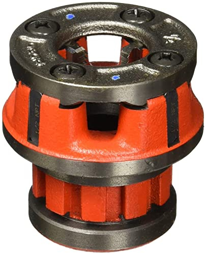 RIDGID 36890 Model OO-R Die Head, 12R Alloy Die Head comes with 1/2-inch High-Speed, Factory Set Dies that Deliver Clean, Precise 14 TPI