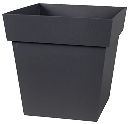 EDA Plastiques Pot TOSCANE carré 13643 G.ANT SX6 Gris anthracite 32 x 32 x 32 cm