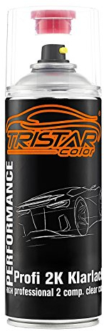 TRISTARcolor Bombe de VERNIS CLAIR 2K professionnel haute brillance HS 400 ml peinture automobile aérosol