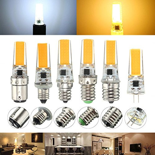 MASUNN Dimmerabile E11 E12 E14 E17 G8 Ba15D 2.5 W LED Pannocchia Lampada A Luce Siliconica Lampadina 220V - E14 - Bianco Caldo - E14