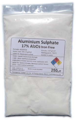200g bag ALUMINIUM SULPHATE 17% Iron Free Alum Al2(SO4)3