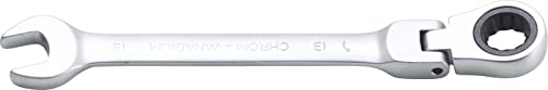 BGS 6713 | Ratschenring-Maulschlüssel | abwinkelbar | SW 13 mm