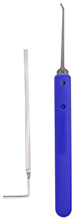Loboo Idea Praxis Lock Pick Set, 2-Pieces Professional Dual Gauge Stainless Steel Picks, Pocket Multitool Locksmith Lockpicking Tool Kit for Lockpick and Beginners