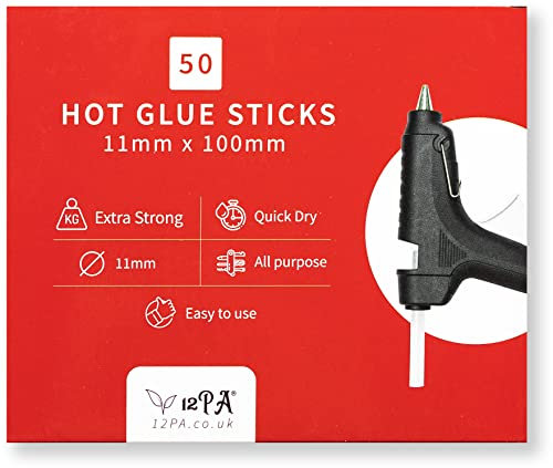 11mm | Glue Stick | Glue Sticks for Glue Gun | 50 pcs | 11mm x 100mm | Hot Glue Gun Sticks