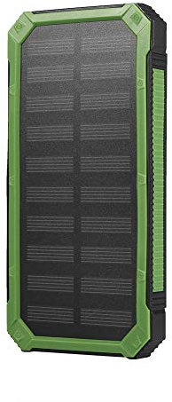 Banco de energía Solar, en Bruto batería portátil de bajo Consumo, Carga rápida 20.000 mAh para Viajes Deportivos (Pila no incluida)