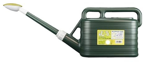 Geosism & Nature Annaffiatoio Verde Scuro in plastica Giapponese con Rosa in Metallo per Piante e Bonsai, 2 lt