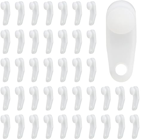 100 PCS Traverse Rod Slides, White Plastic Curtain Rail Track Hooks Slider, Window Door Shower Curtain Accessories for Easy Snap in Installation Without Disassembly Drapery Curtain Replacement Carrier