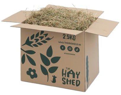 The Hay Shed Premium Meadow Hay - Long Stem Meadow Hay for Small Pets – Barn Dried, Dust Free, High Fibre, Natural Feeding grass for Rabbits, Guinea Pigs, Hamsters, Chinchillas – 15kg