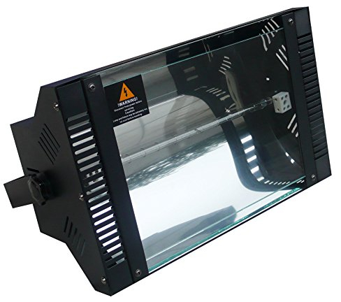 Karma Italiana STROBE 1000 Interior y exterior Juego de luces de doble hélice con efecto estroboscópico Negro estroboscopio y luz disco - Accesorio de discoteca (Juego de luces de doble hélice con efecto estroboscópico, Negro, 1000 W, Corriente alterna, 440 mm, 190 mm)