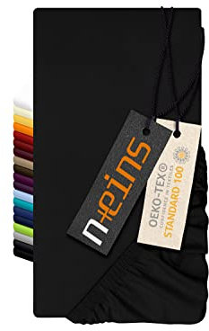 Luxus Wasserbett Spannbettlaken schwarz 180-200 x 200-220 cm