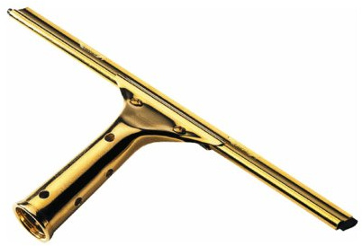 Ettore 10012 Solid Brass Squeegee, Rubber, 6-inch