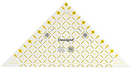 Omnigrid Prym Quick Triangelskala för 1/2 fyrkanter upp till 6 tum, akryl