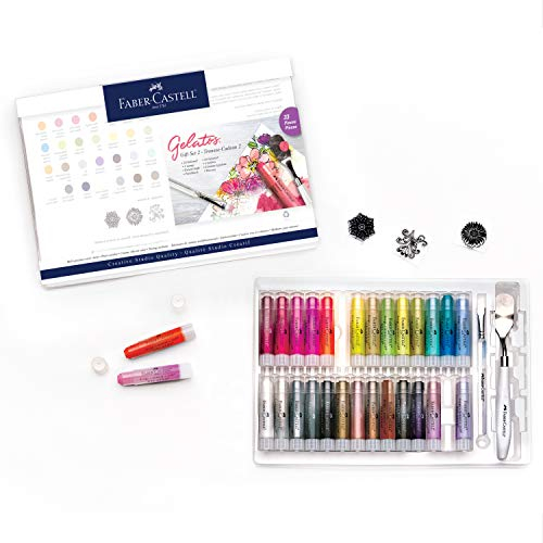 Faber-Castell Gelatos Dolce II Geschenkset – 28 Farben – Mehrzweck-Kunstmittel-Set