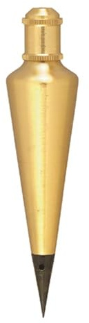 Johnson Level & Tool 132 Plumb Bob, 32 oz., Brass Finish, 1 Pack, Black